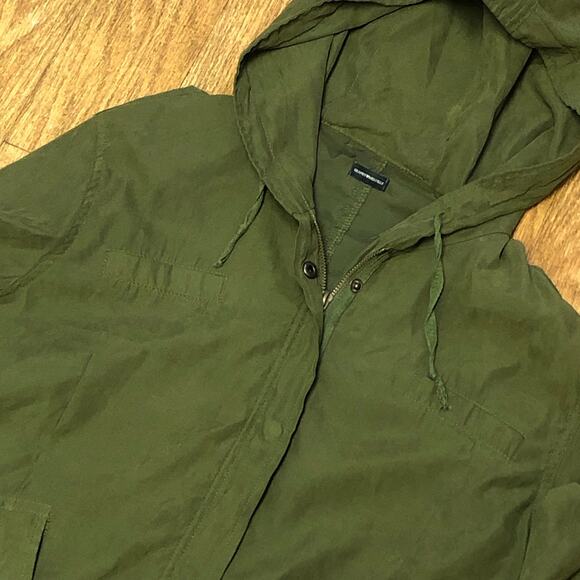 Brandy Melville Army Green Button Zip Front Utility Jacket Size One Si - Picture 5 of 16